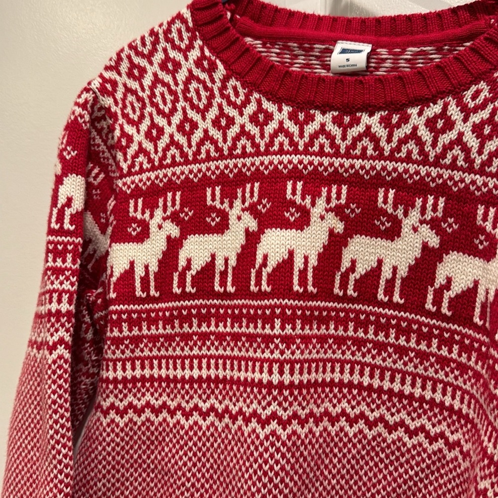 Janie and Jack Christmas Holiday Reindeer Sweater Unisex Size 5 - Picture 2 of 5